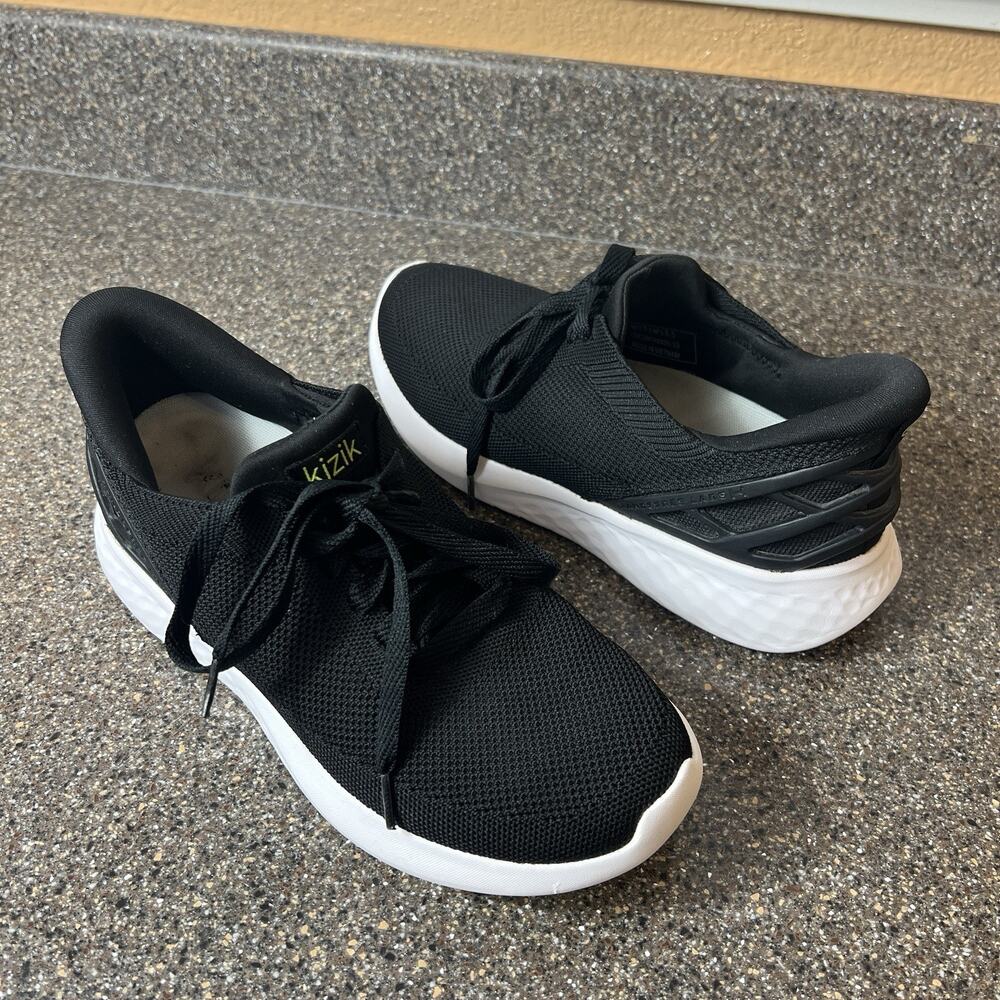 Kizik Running Shoes Sneakers Black Mesh/Knit Womens Sz 8.5 HandsFree Low Men's 7